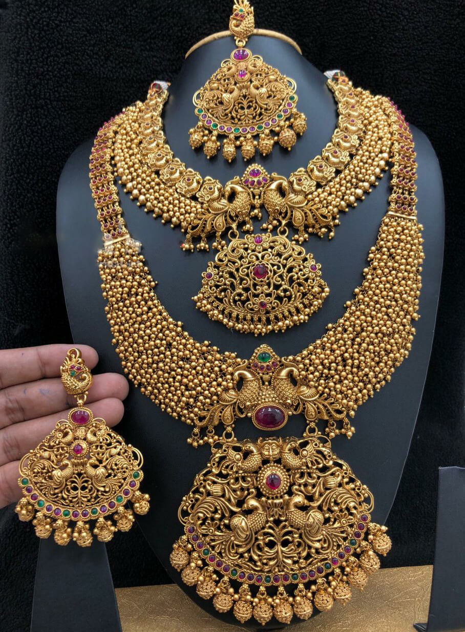 Matte and Antique Bridal Jewellery